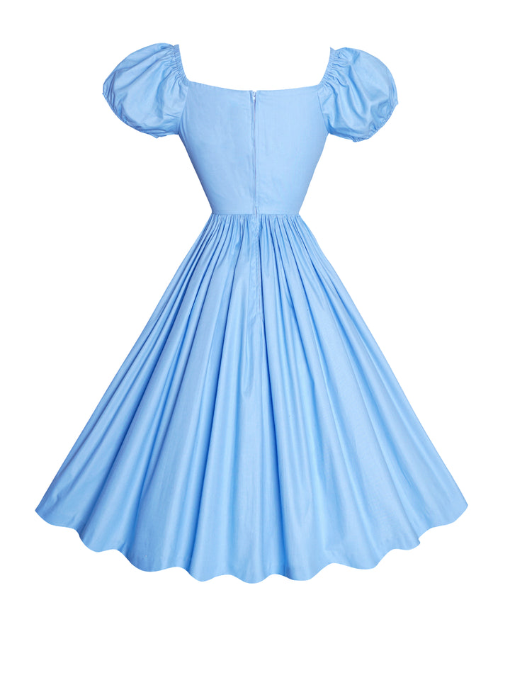 MTO - Loretta Dress in Cinderella Blue Cotton