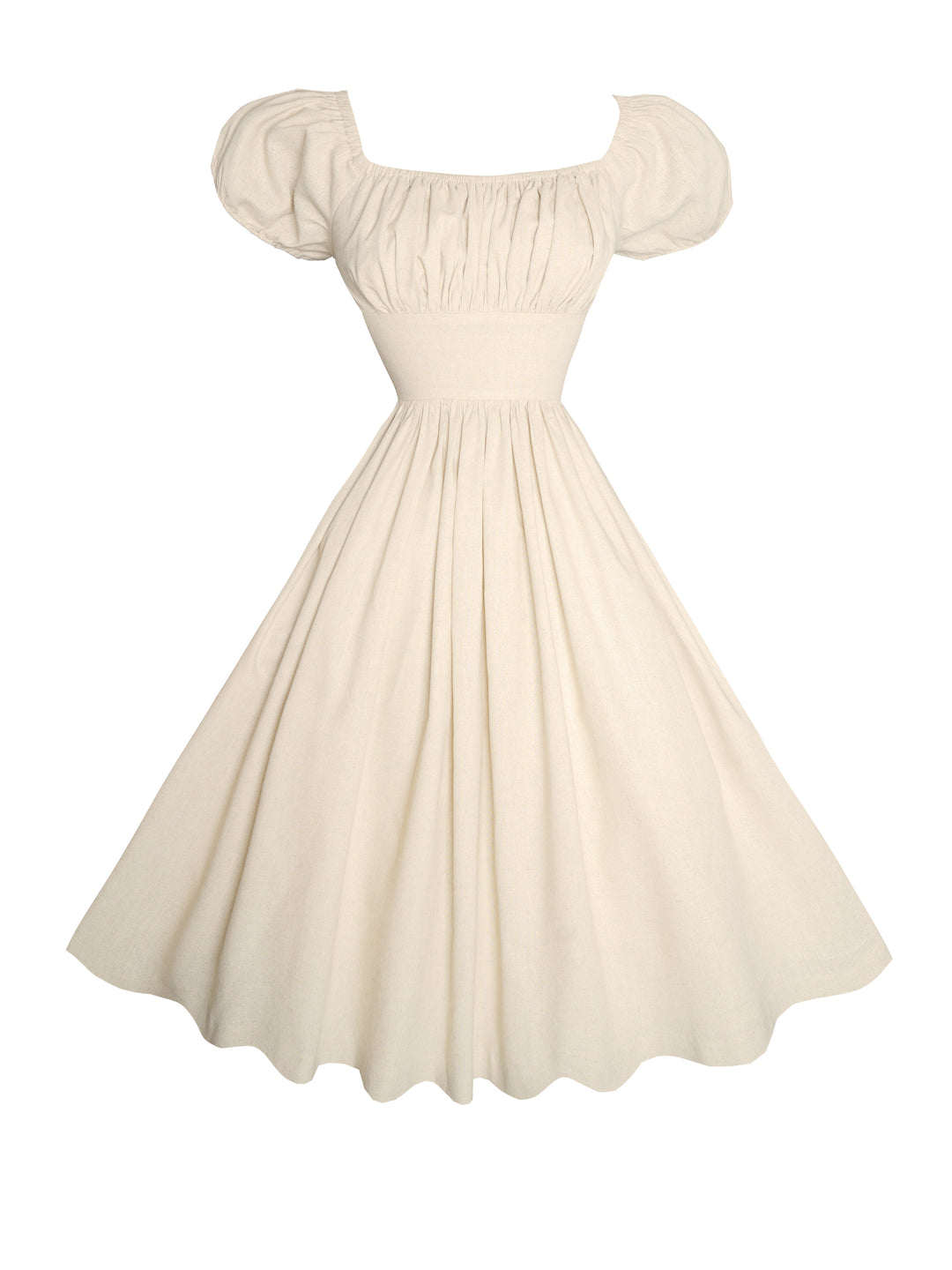 MTO - Loretta Dress in Parchment Ivory Linen