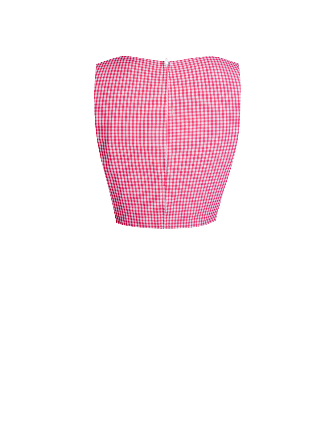 MTO - Georgia Top in Barbie Pink Gingham - Small Checks