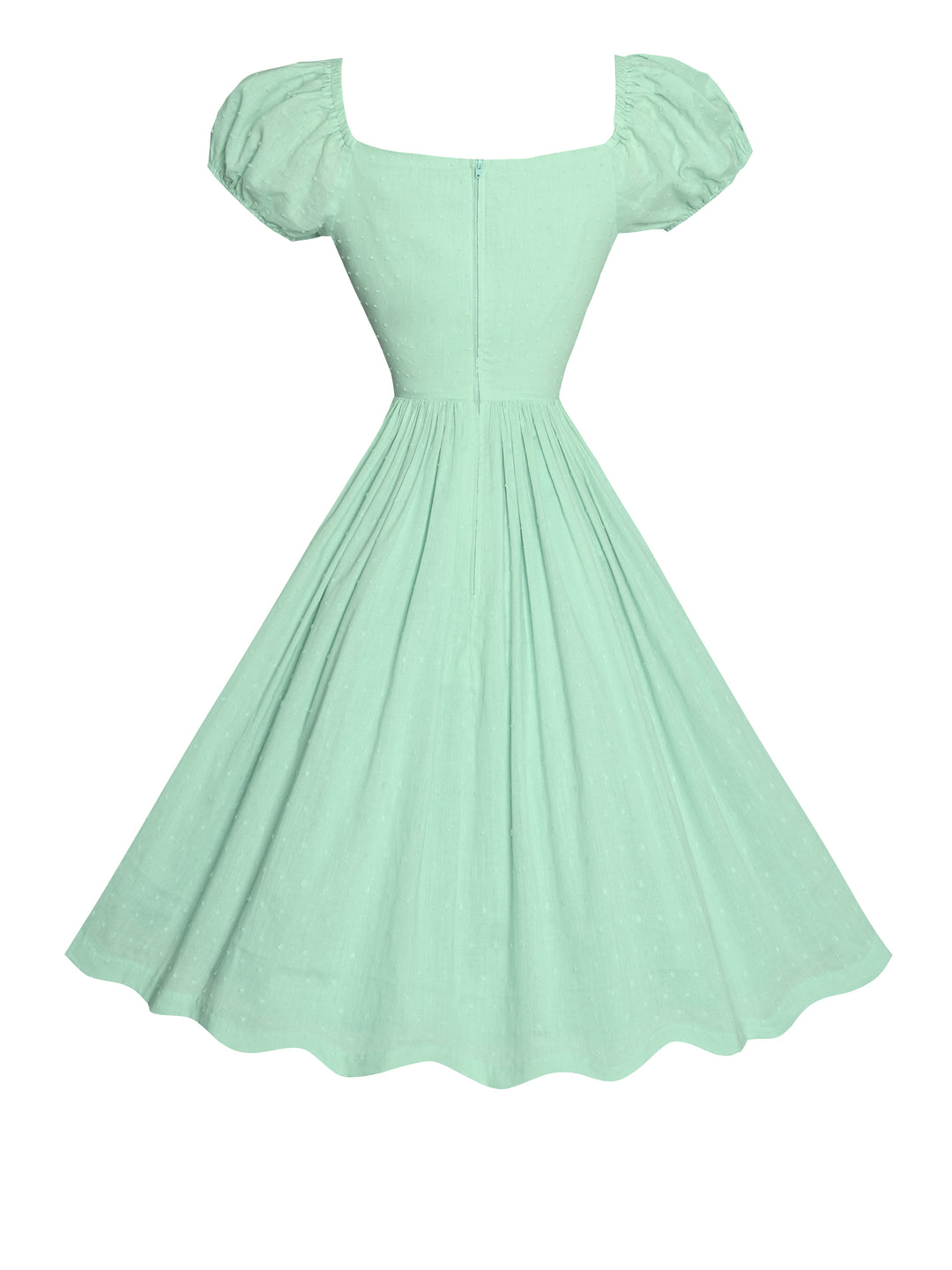 MTO - Loretta Dress in Mint Green "Dotted Swiss"