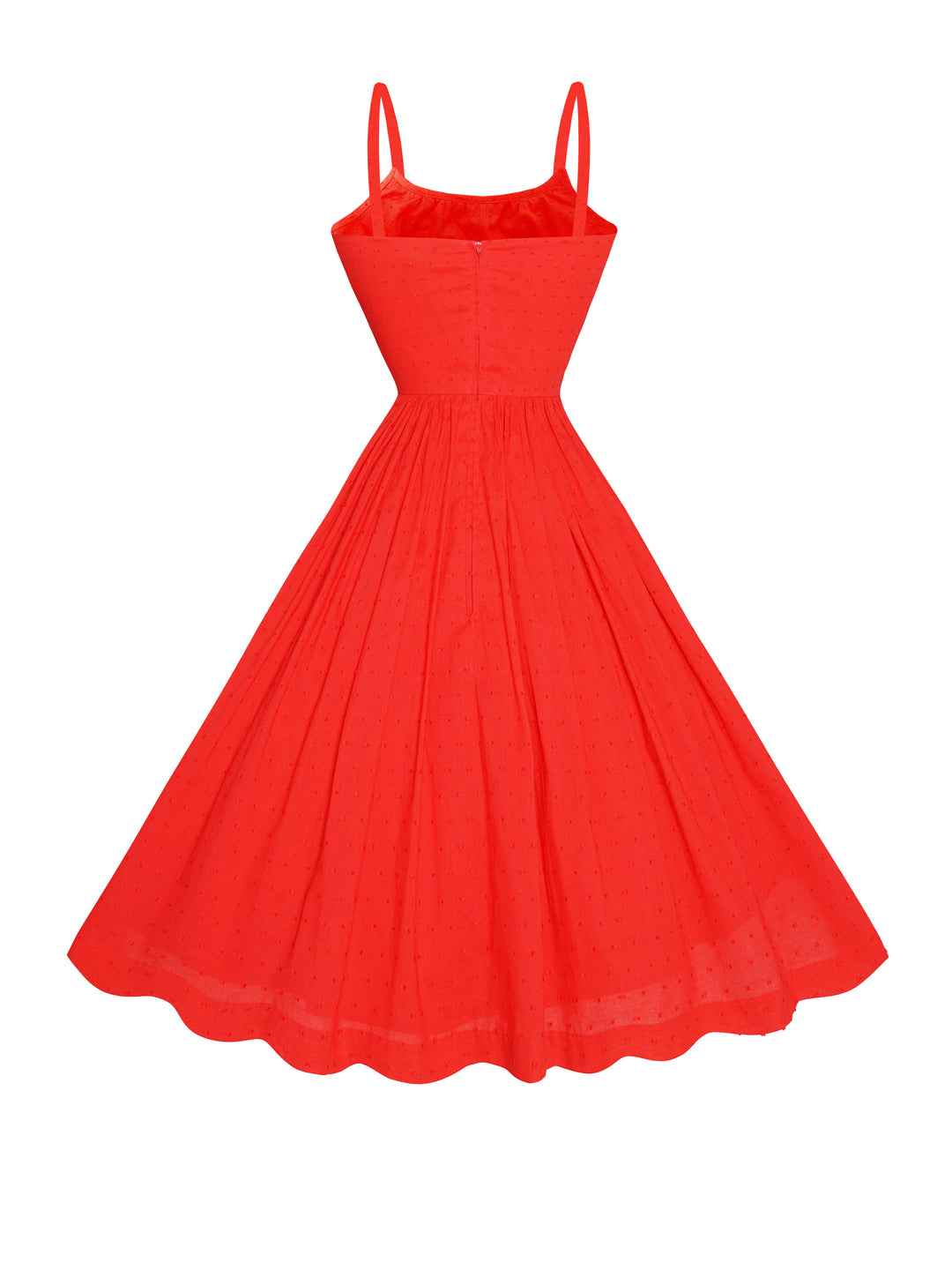 MTO - Grace Dress in Red "Dotted Swiss"