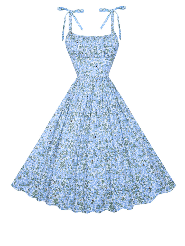 MTO - Kelly Dress Blue "Beeloved Blooms"