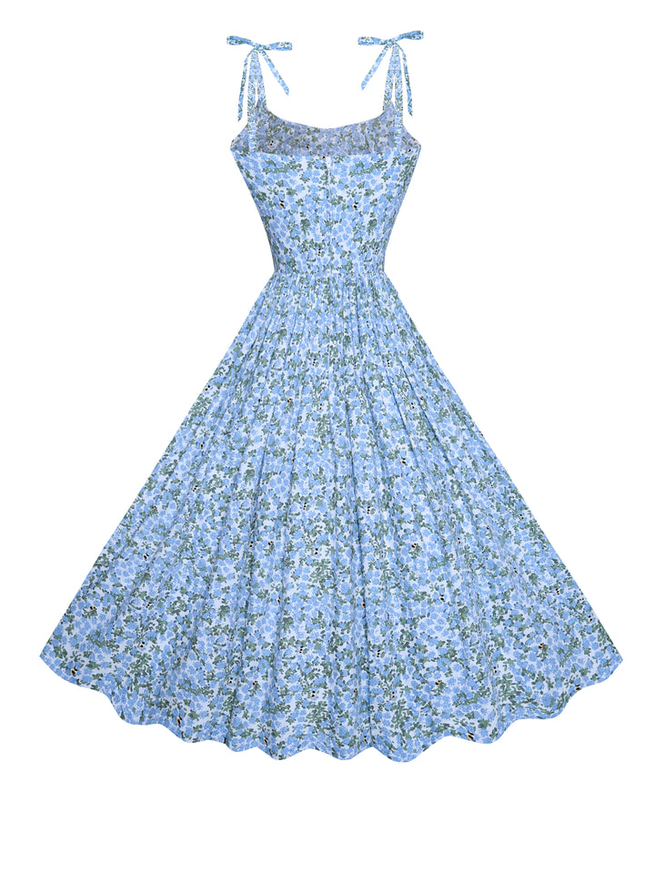 MTO - Kelly Dress Blue "Beeloved Blooms"