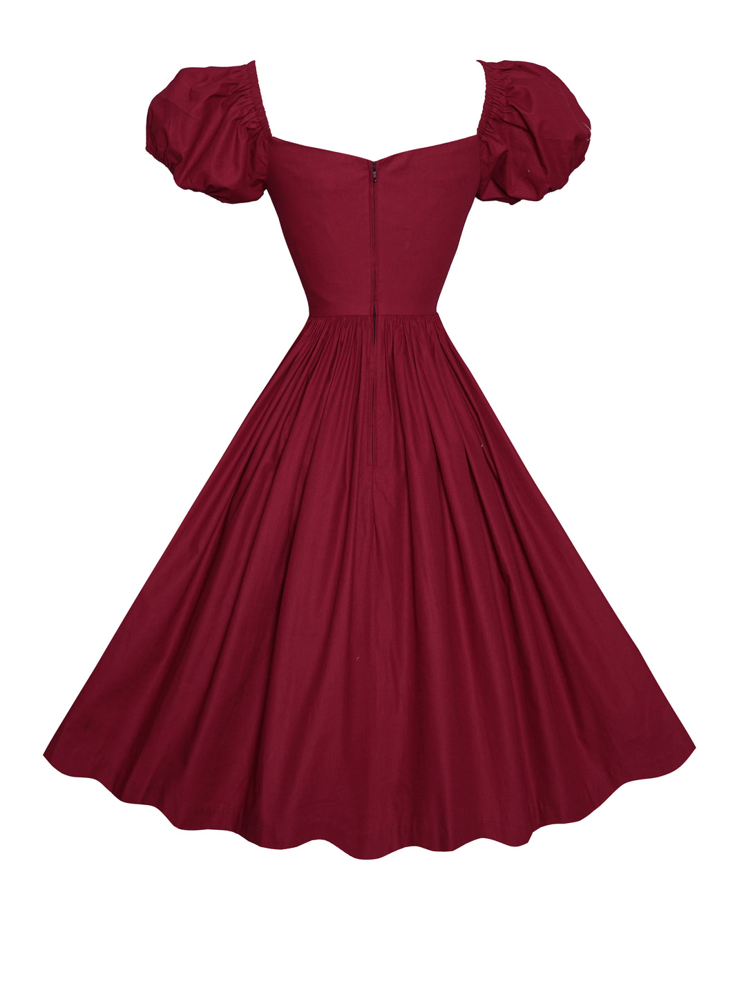 MTO - Dottie Dress in Burgundy Cotton