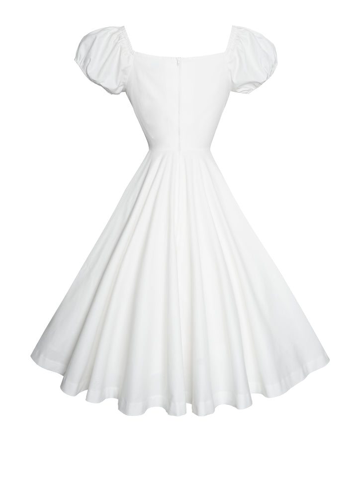 MTO - Loretta Dress in White Cotton