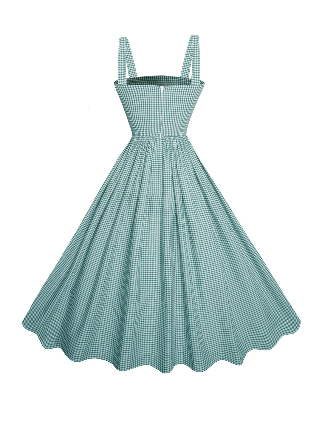 MTO - Lana Dress Pine Green Gingham - Small Checks