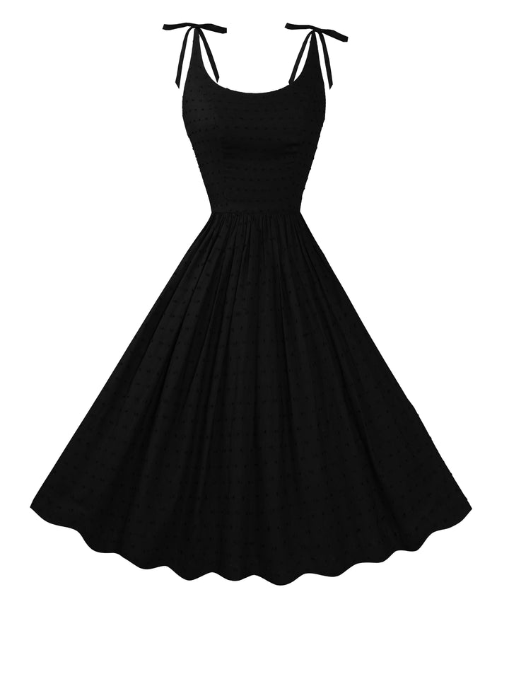 MTO - Birdie Dress in Black "Dotted Swiss"