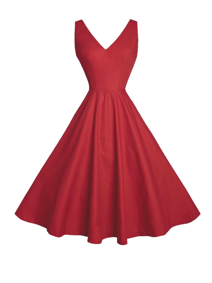 MTO - Diana Solid Cotton Dress