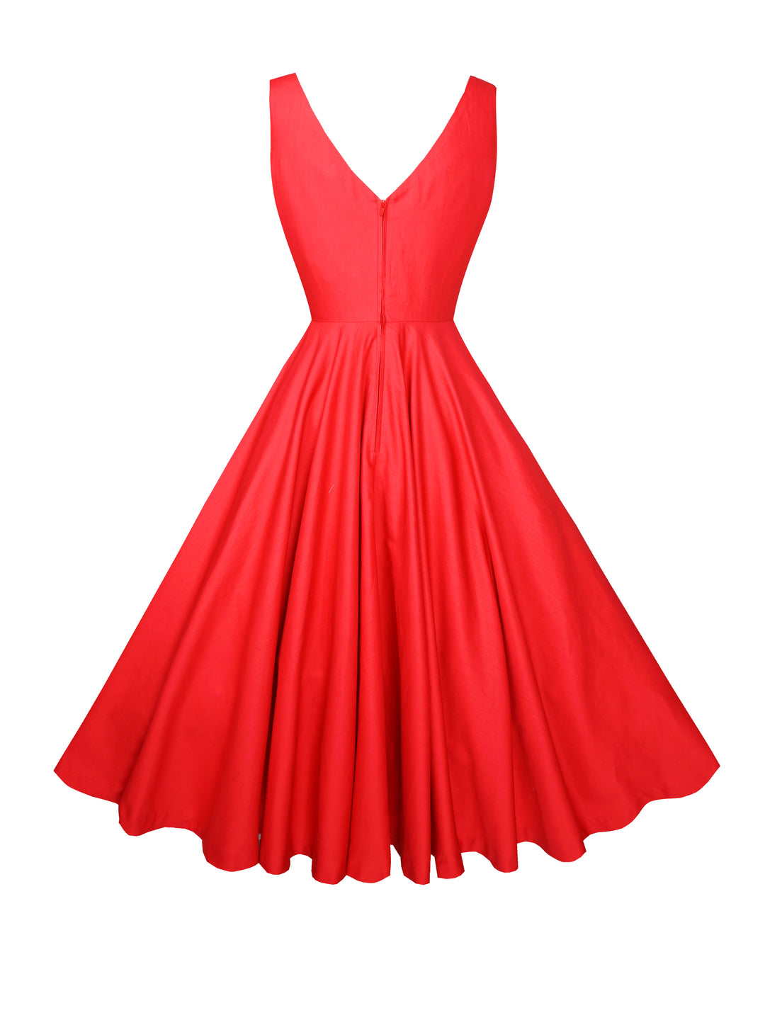 MTO - Diana Dress in Cardinal Red Cotton