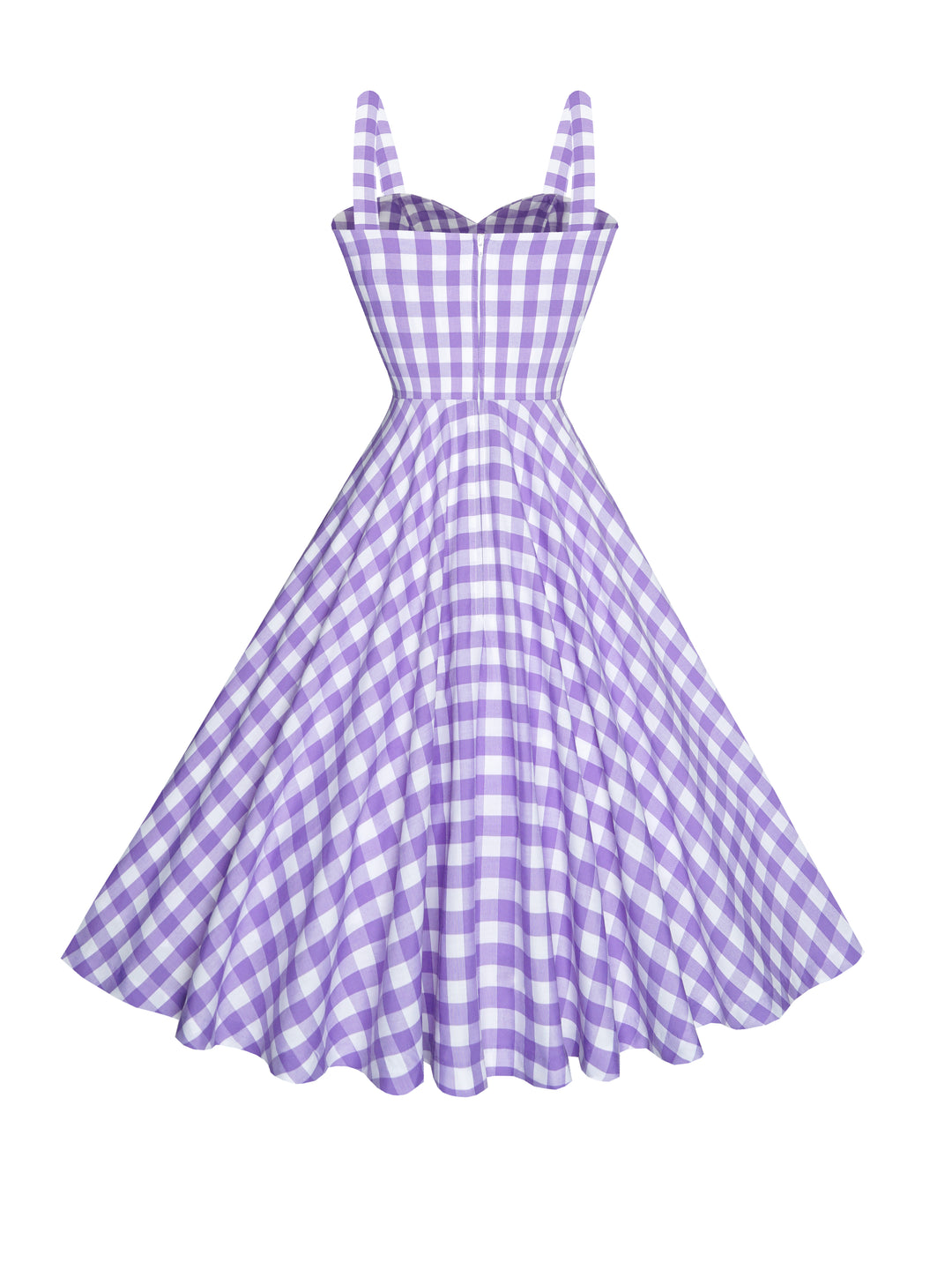 MTO - Catalina Dress Lavender Purple Gingham - Large Checks