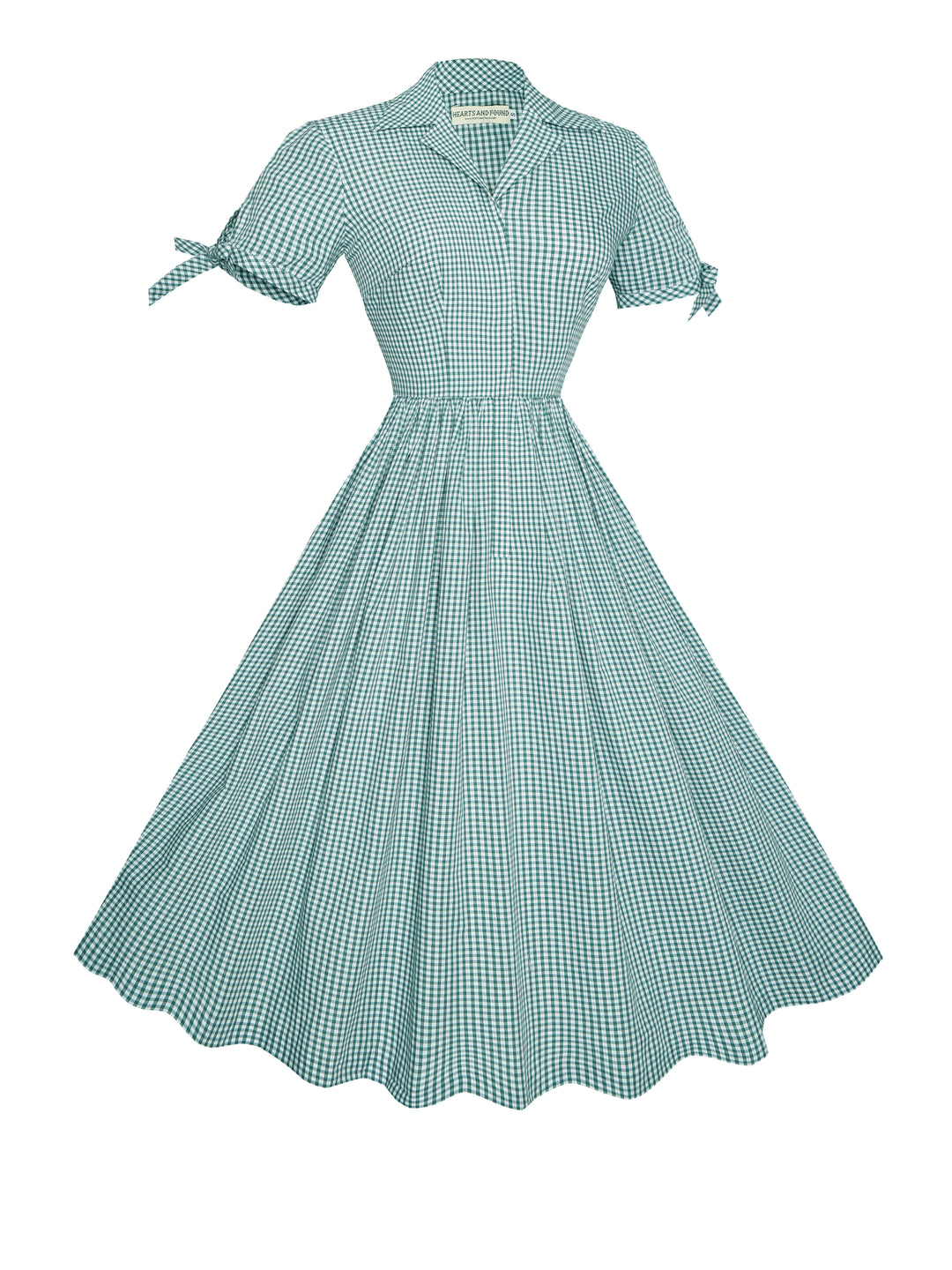 MTO - Trudie Dress in Pine Green Gingham - Small Checks
