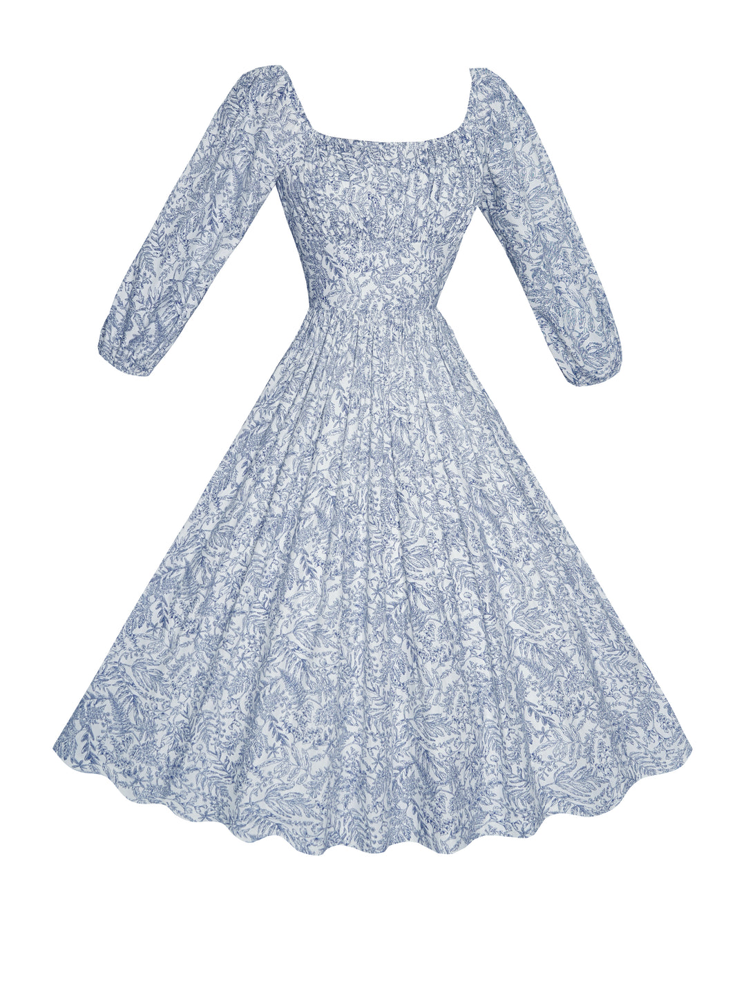 MTO - Sydney Dress in Navy "French Countryside" Toile