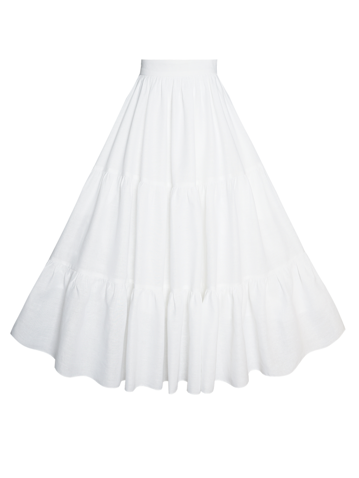 MTO - Jupe Pippa en Lin Blanc