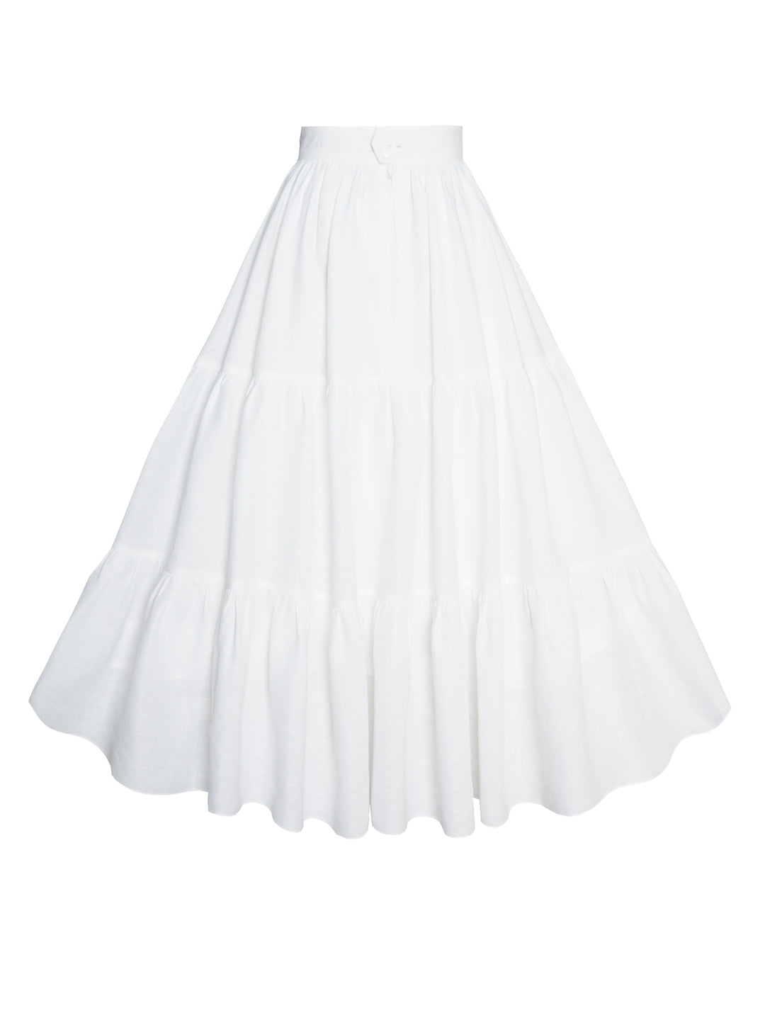 MTO - Pippa Skirt in White Linen