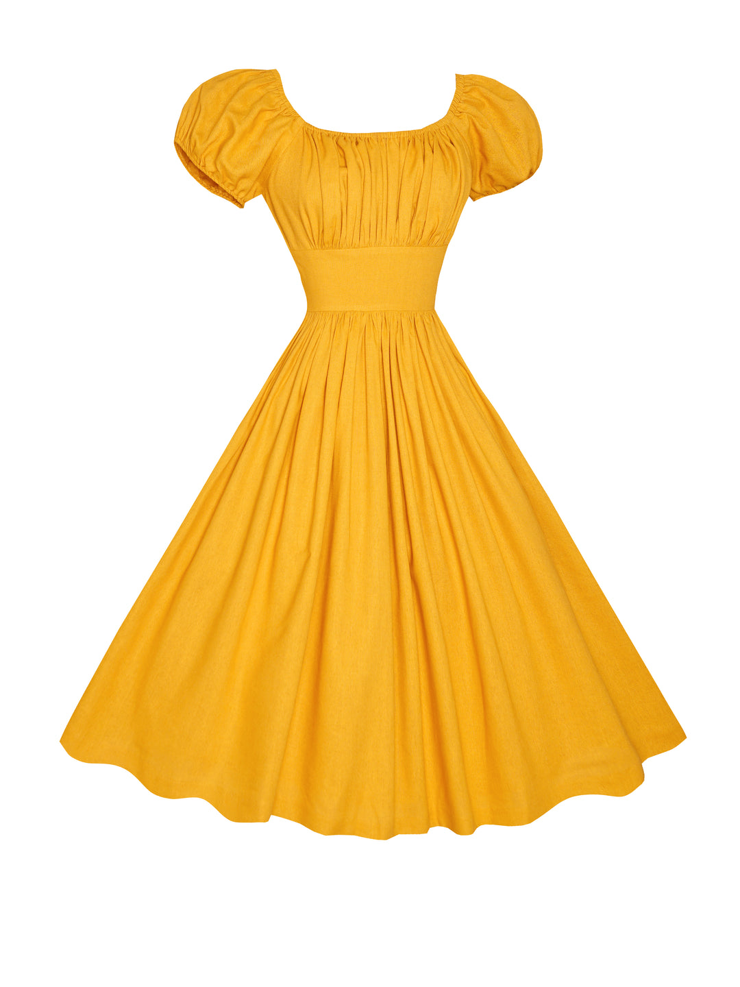 MTO - Loretta Dress in Tuscany Yellow Linen