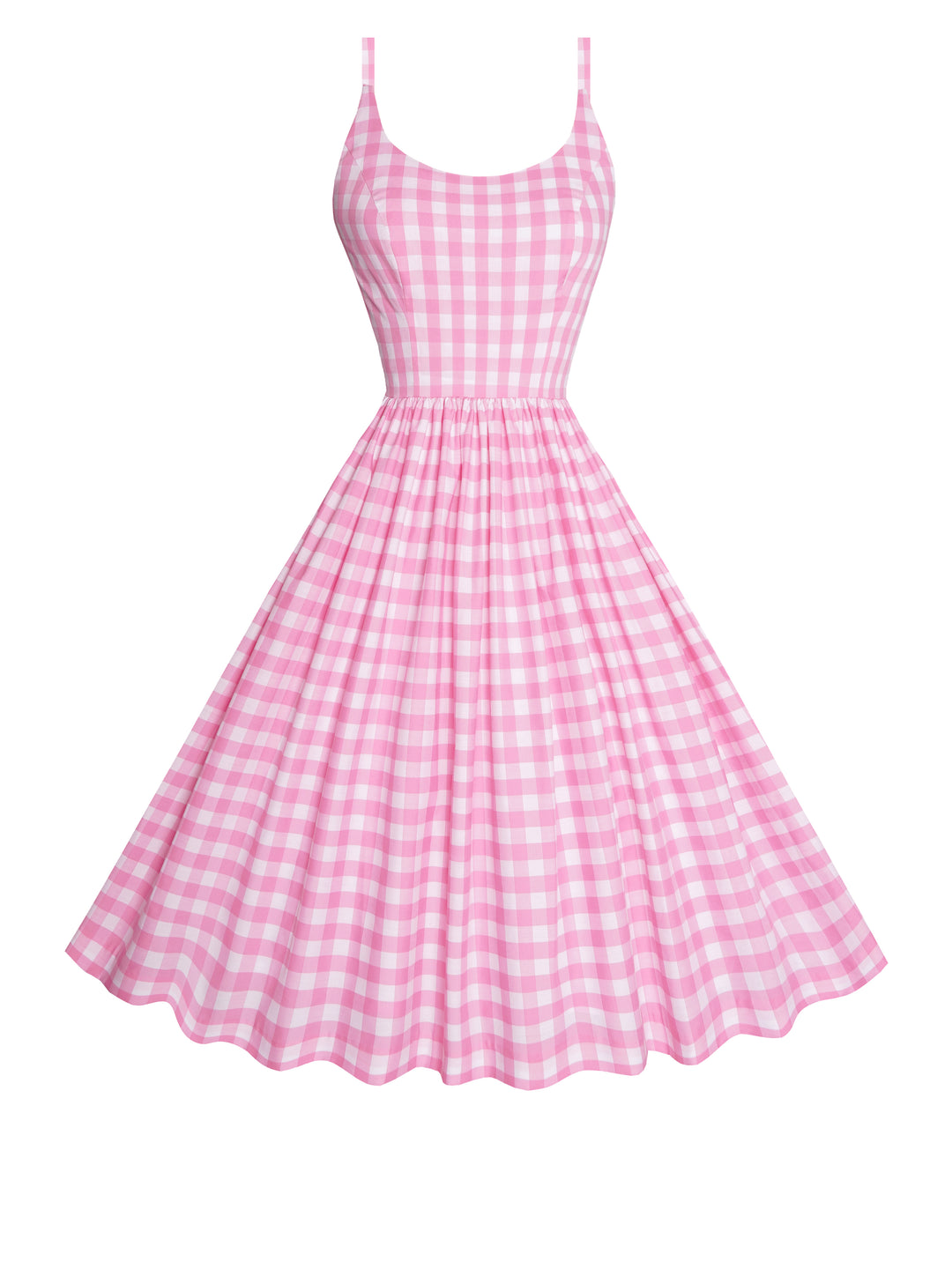 RTS - Penelope Dress Light Pink Gingham - Large Checks