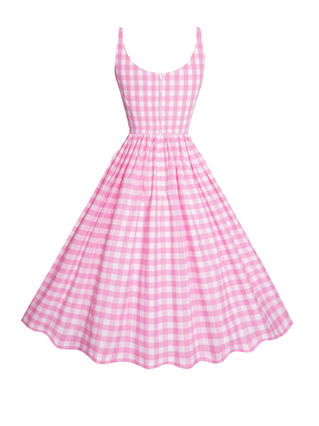 RTS - Penelope Dress Light Pink Gingham - Large Checks