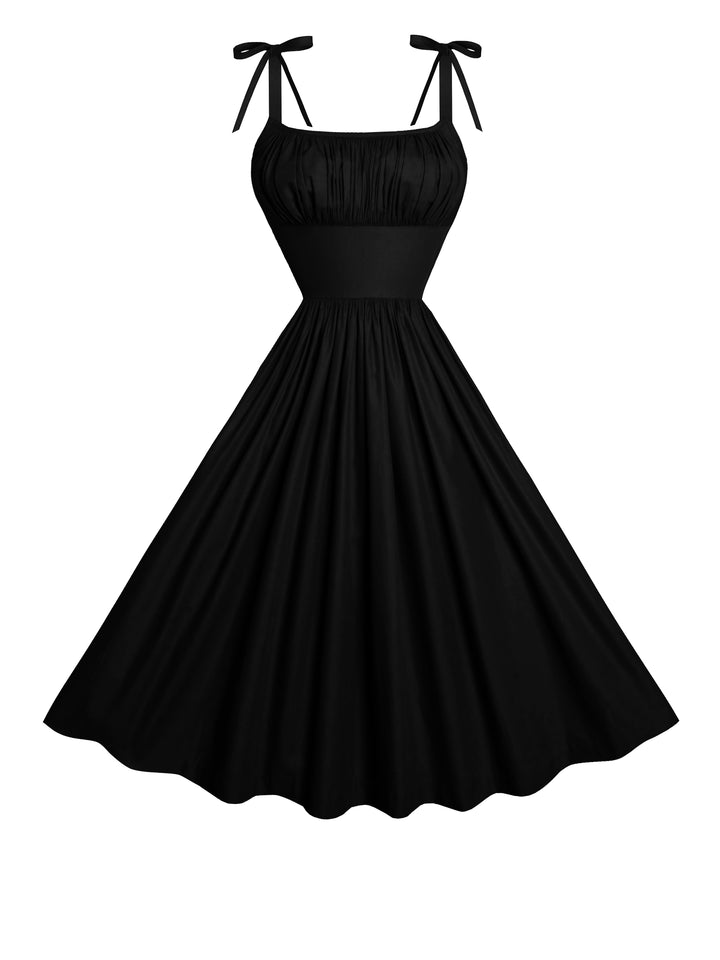 MTO - Kelly Dress in Raven Black Cotton