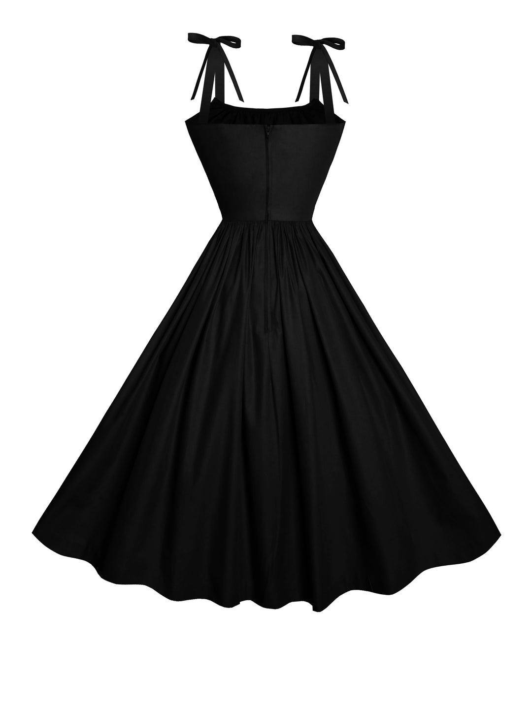 MTO - Kelly Dress in Raven Black Cotton