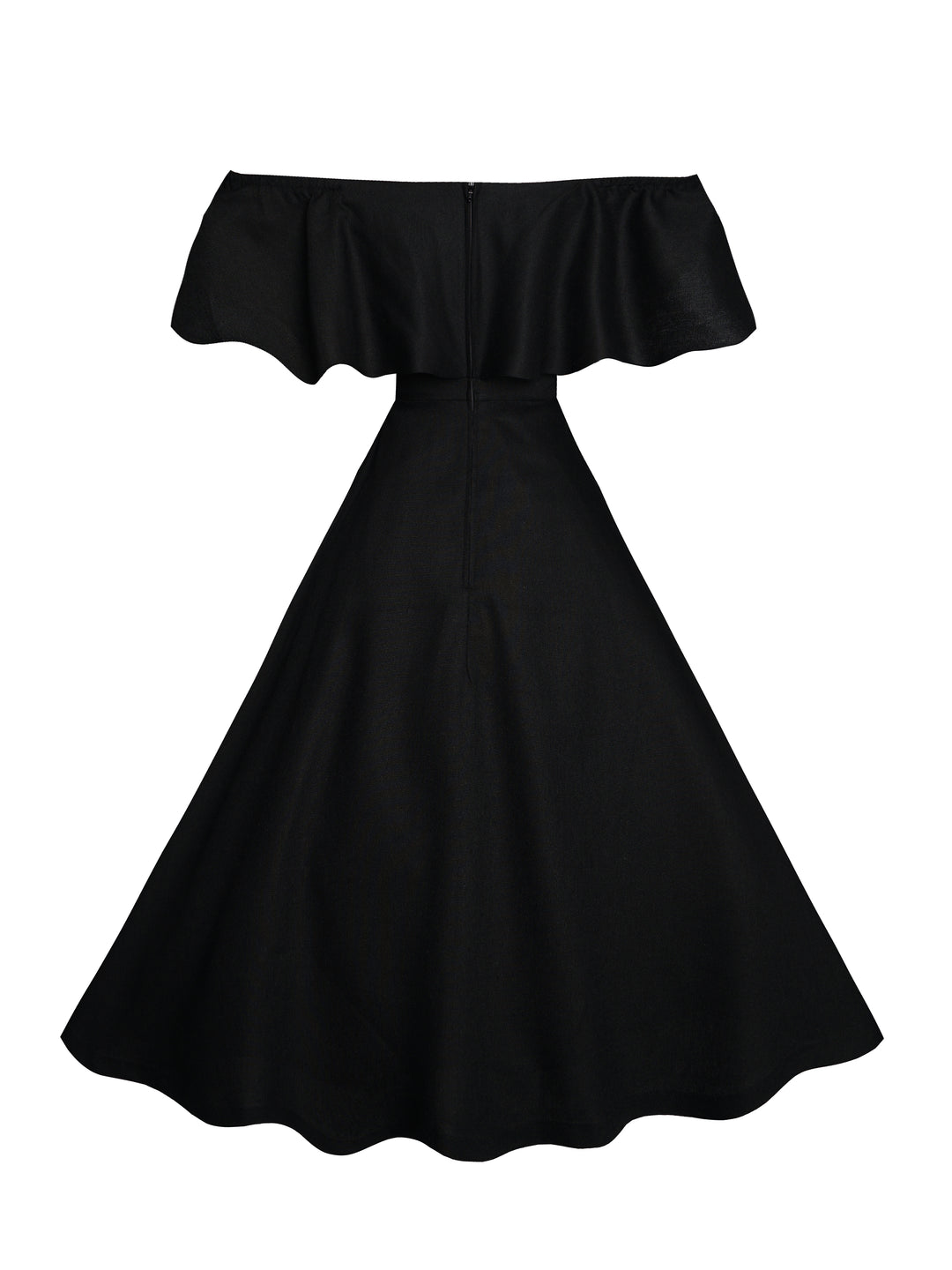 MTO - Dauphine Dress Midnight Black Linen