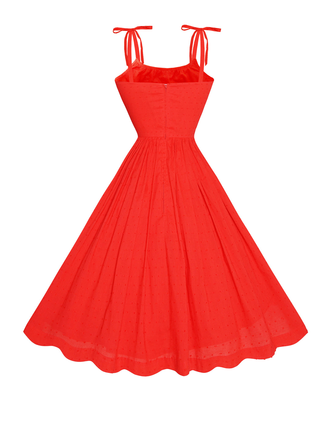 MTO - Robe Kelly en Rouge "Doted Swiss"