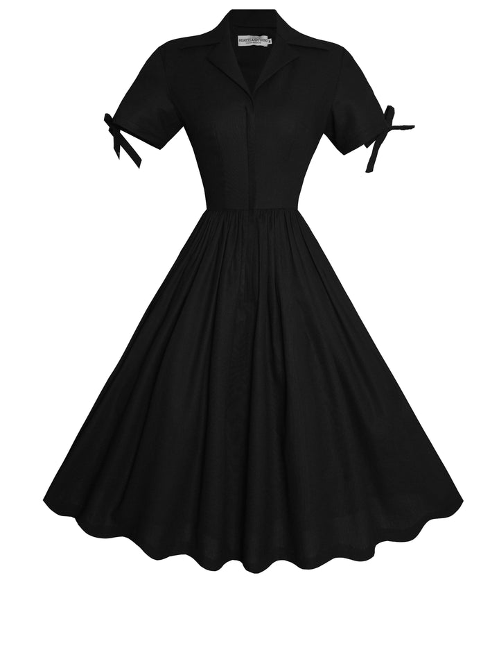 MTO - Trudie Dress in Midnight Black Linen