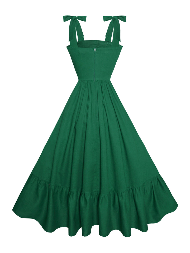 MTO - Chelsea Dress Forest Green Linen