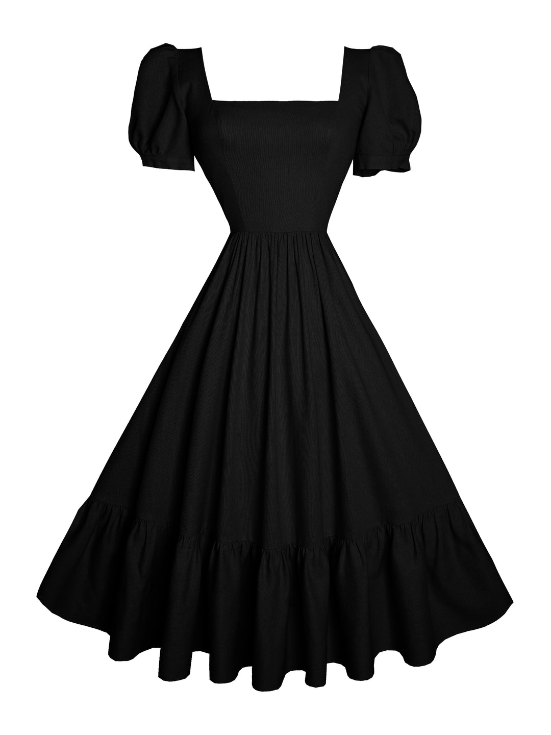 MTO - Isadora Dress in Midnight Black Linen