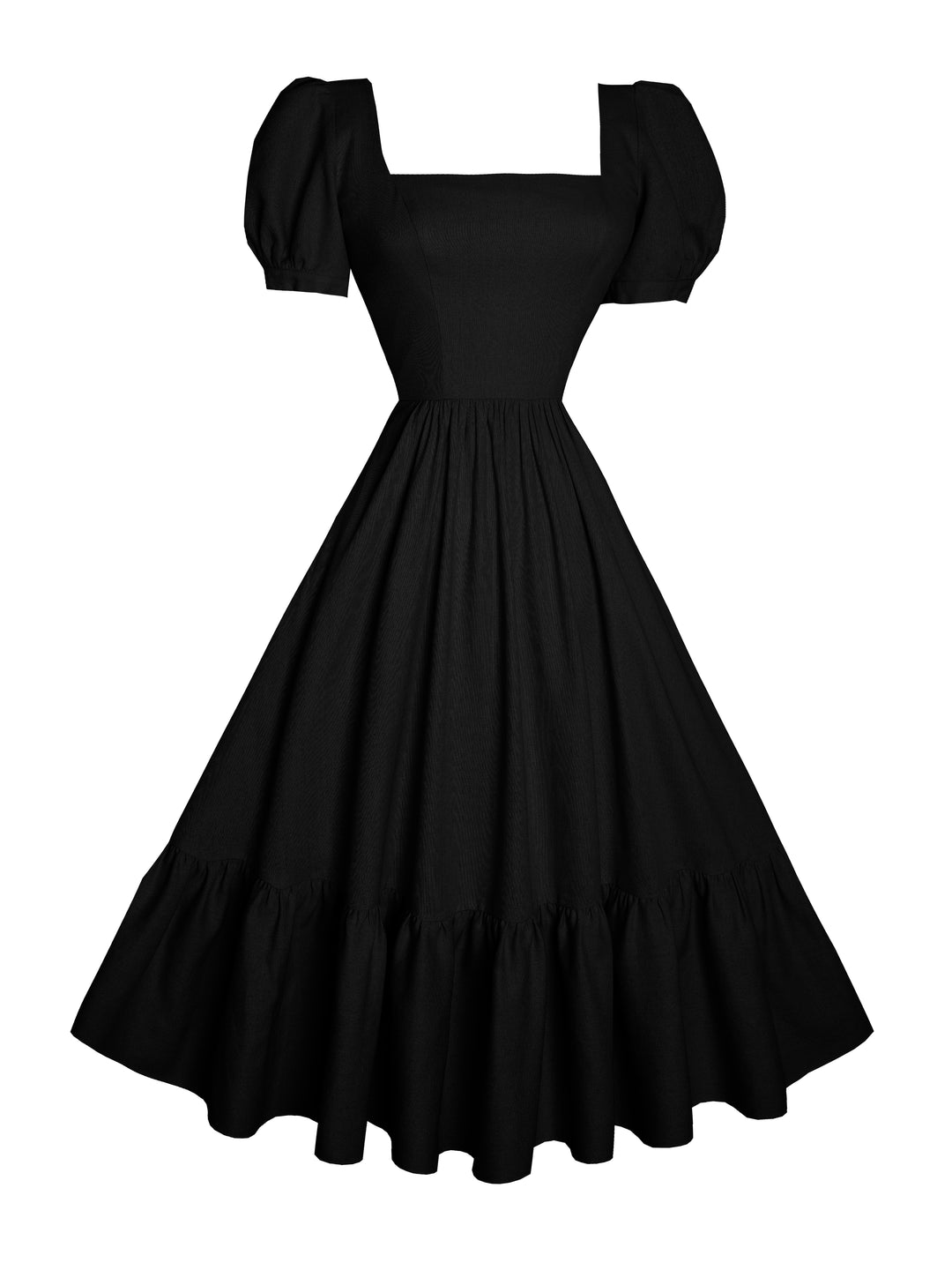MTO - Isadora Dress in Midnight Black Linen