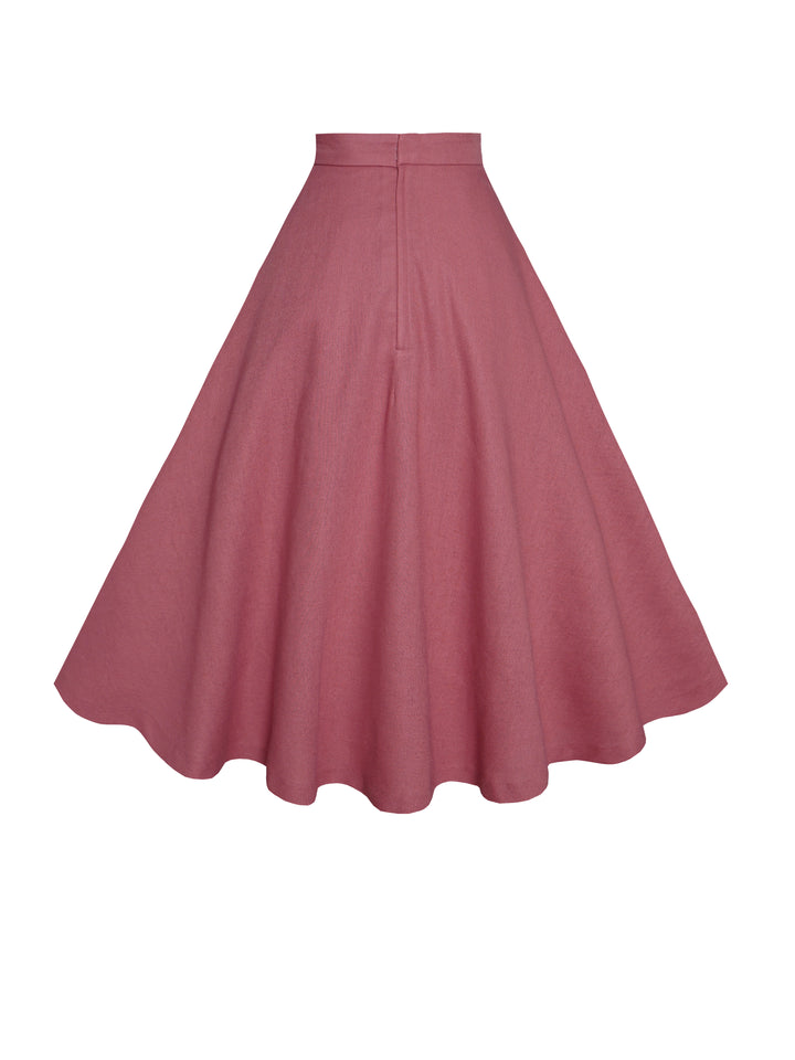 MTO - Lilian Skirt in Antique Rose Linen