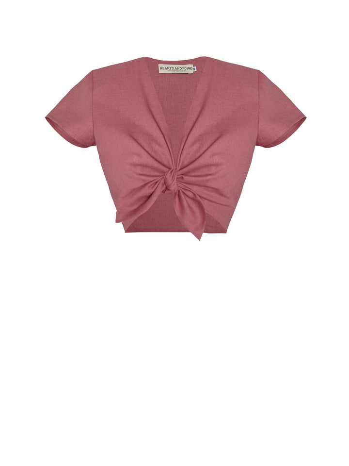 MTO - Joan Top Only in Antique Rose Linen