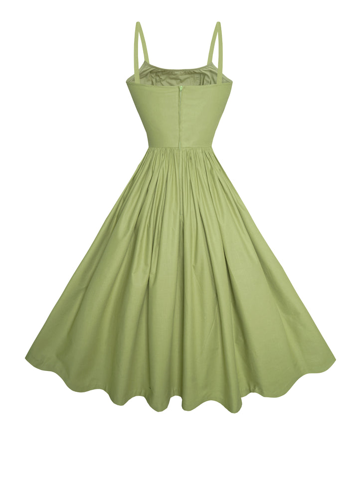 MTO - Grace Dress Matcha Green Cotton