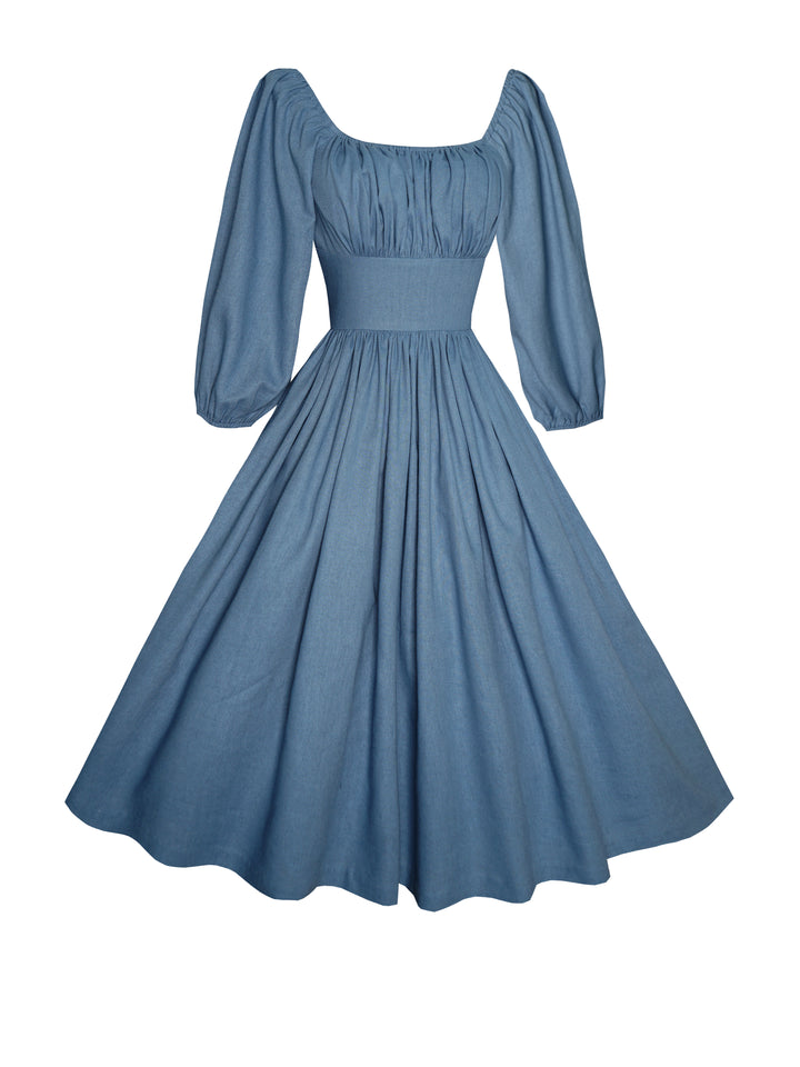 MTO - Sydney Dress in Carolina Blue Linen