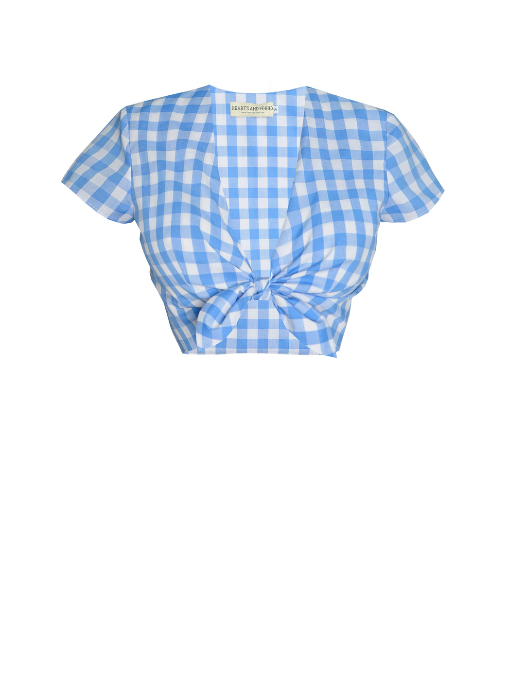 MTO - Joan Top Only Light Blue Gingham - Large Checks