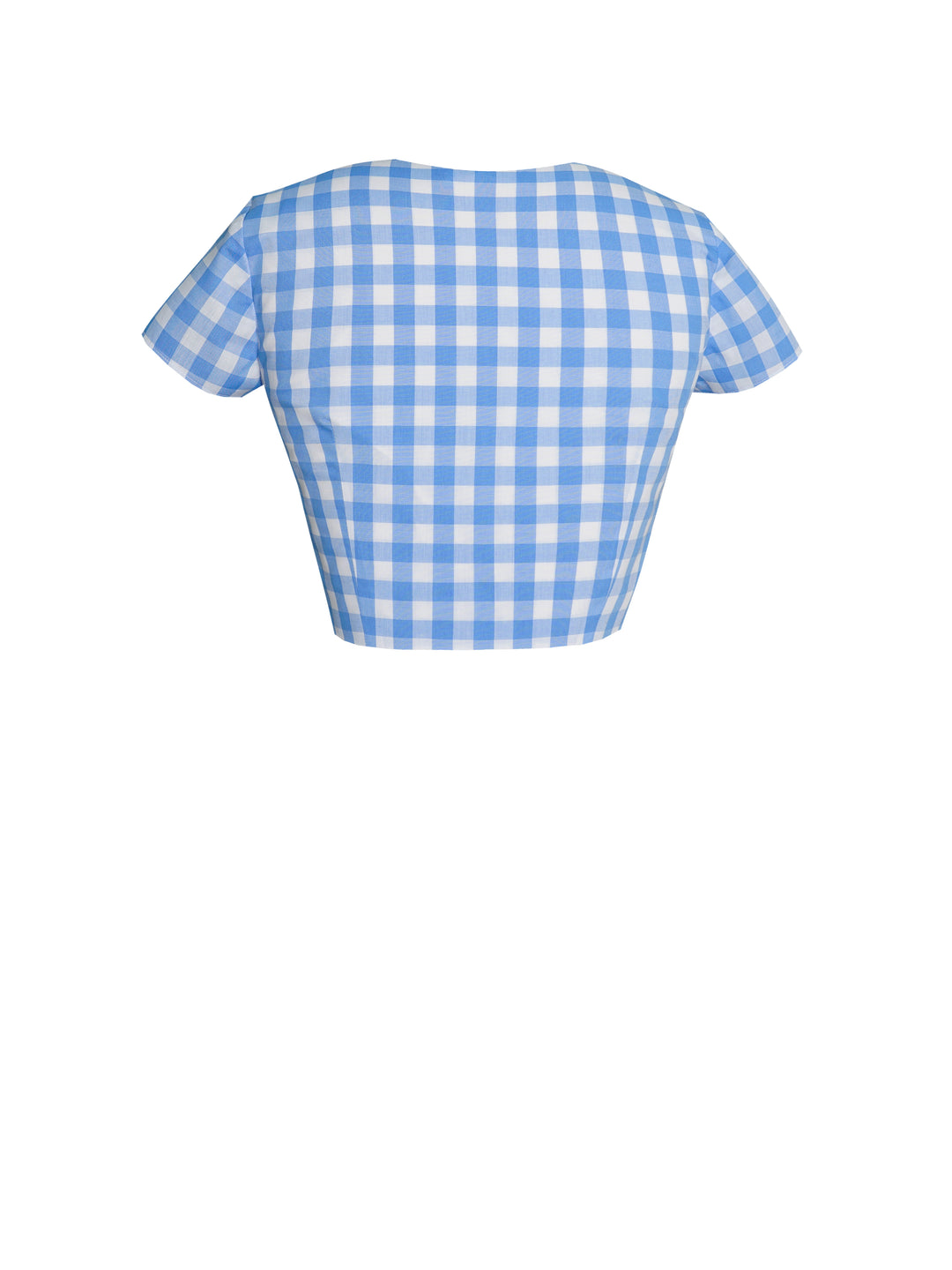 MTO - Joan Top Only Light Blue Gingham - Large Checks