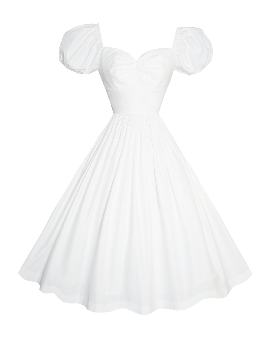 MTO - Valentina Dress in White Cotton