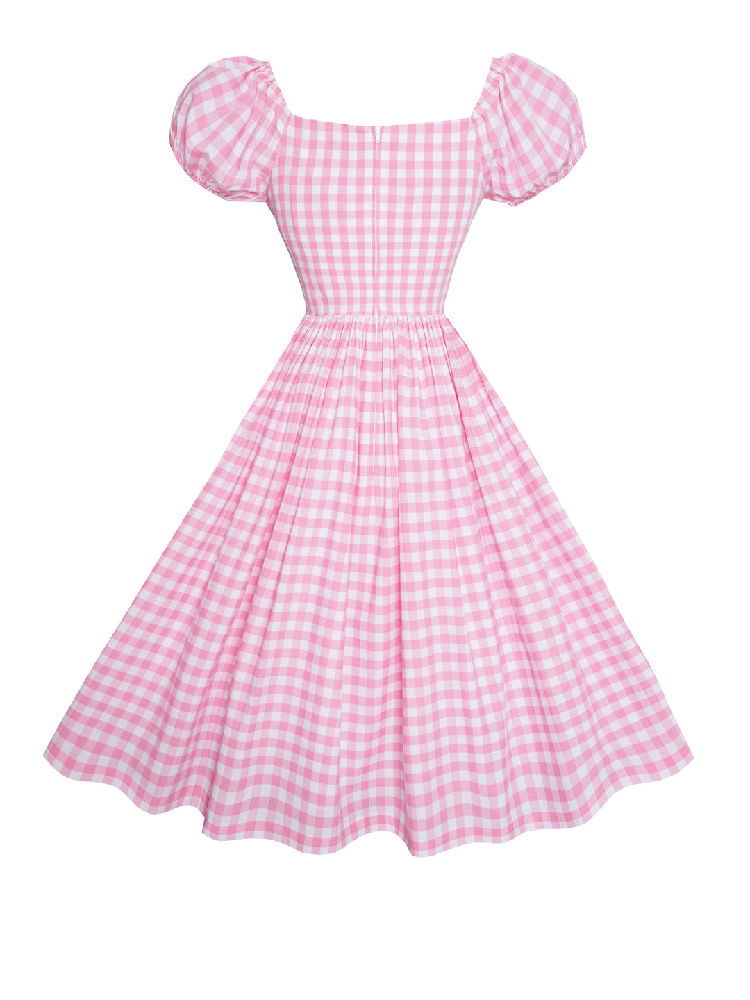 MTO - Loretta Dress Light Pink Gingham - Large Checks