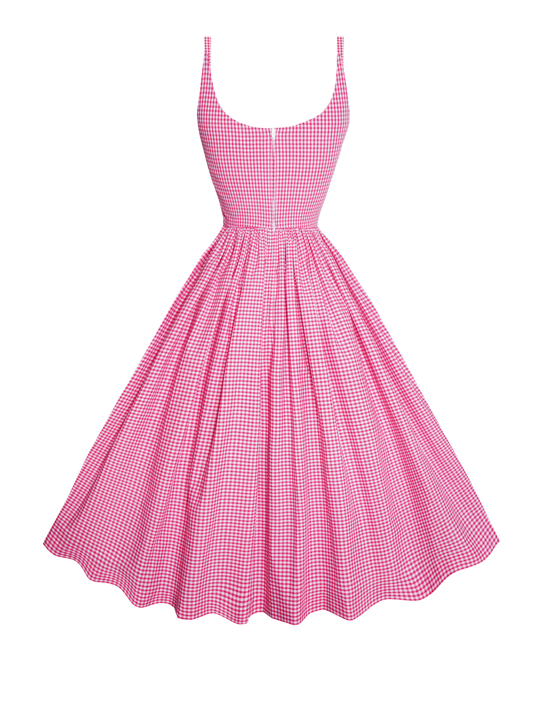 MTO - Penelope Dress Barbie Pink Gingham - Small Checks