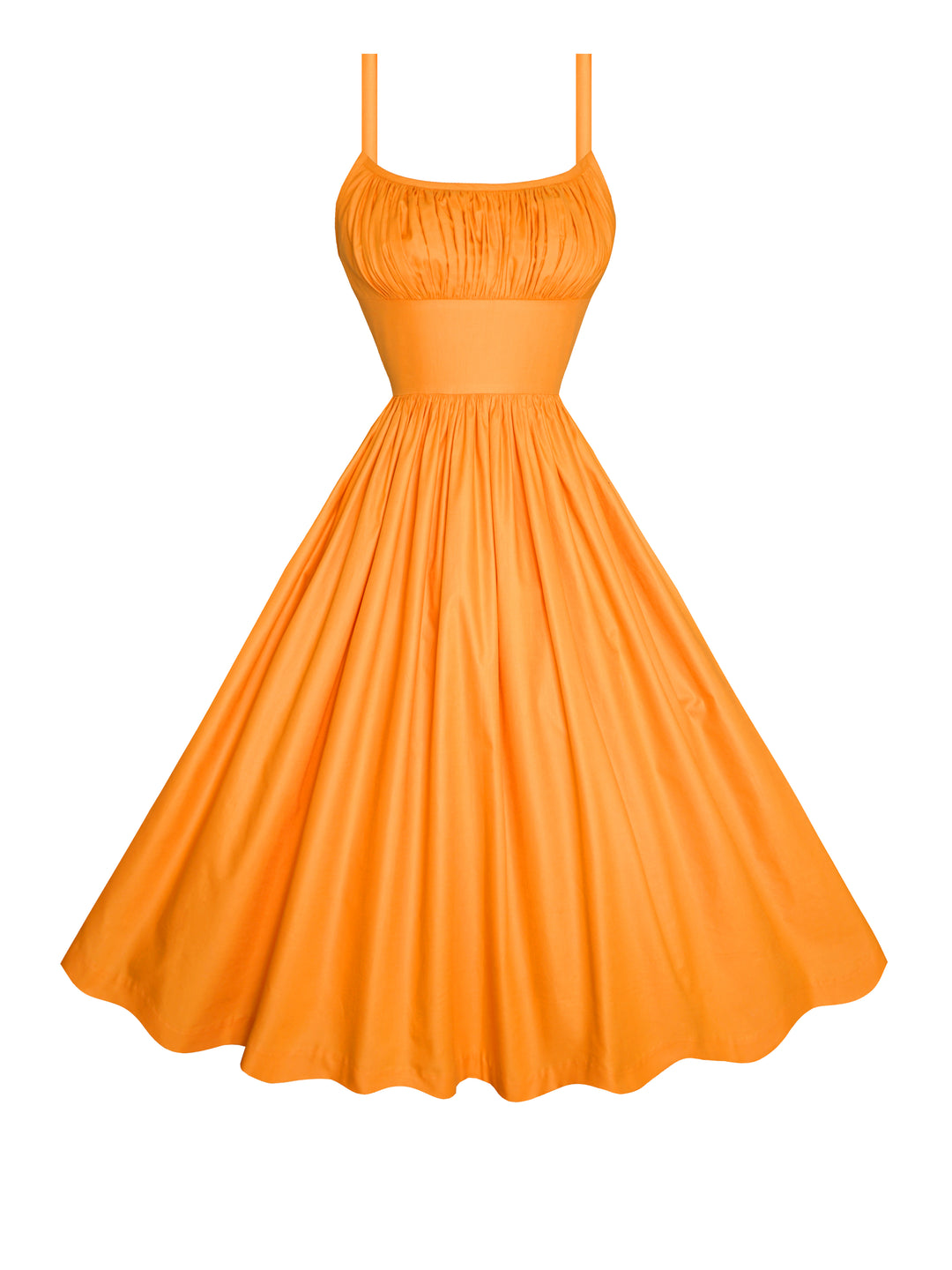 MTO - Grace Dress in Pumpkin Orange Cotton