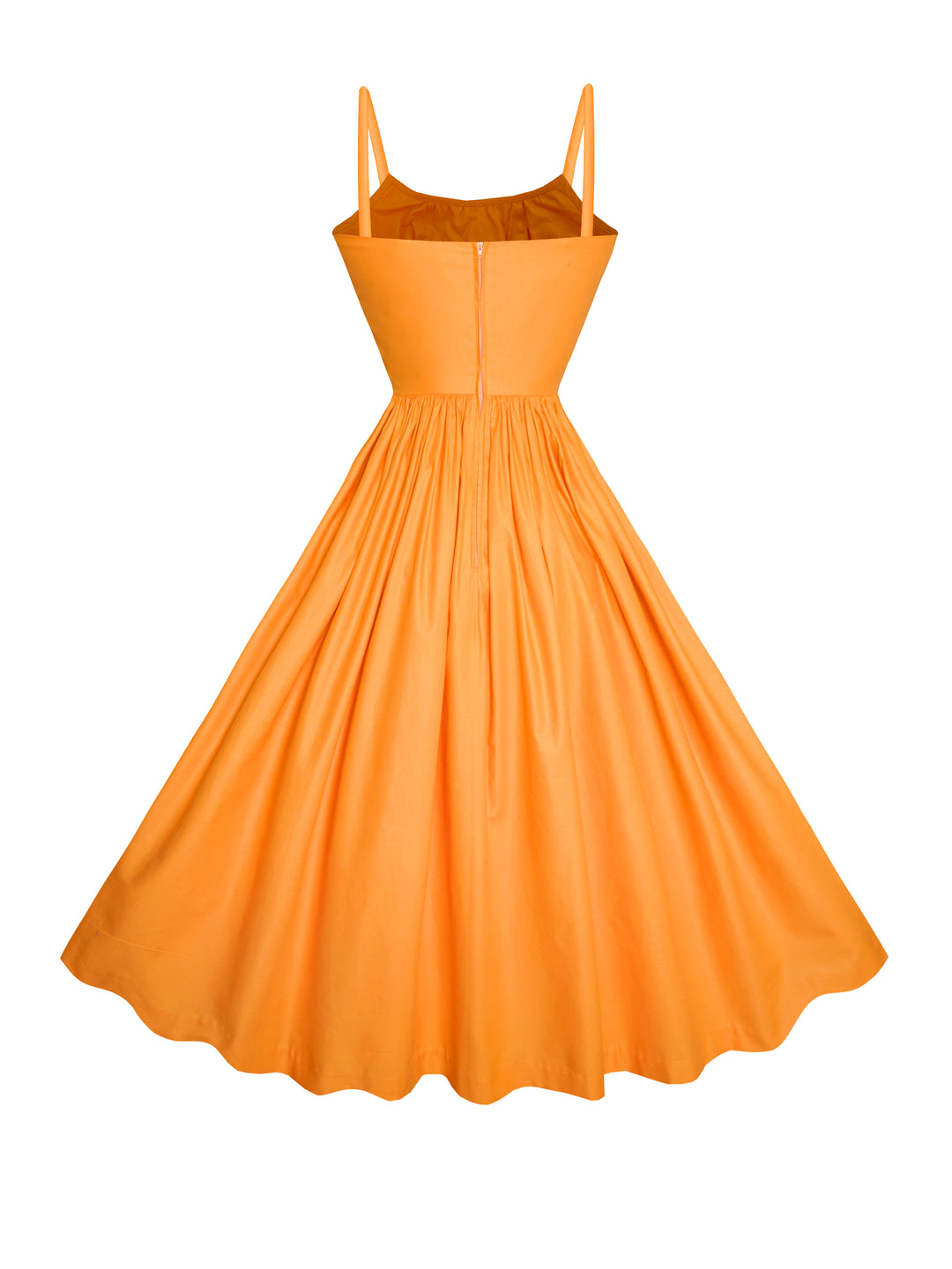 MTO - Grace Dress in Pumpkin Orange Cotton