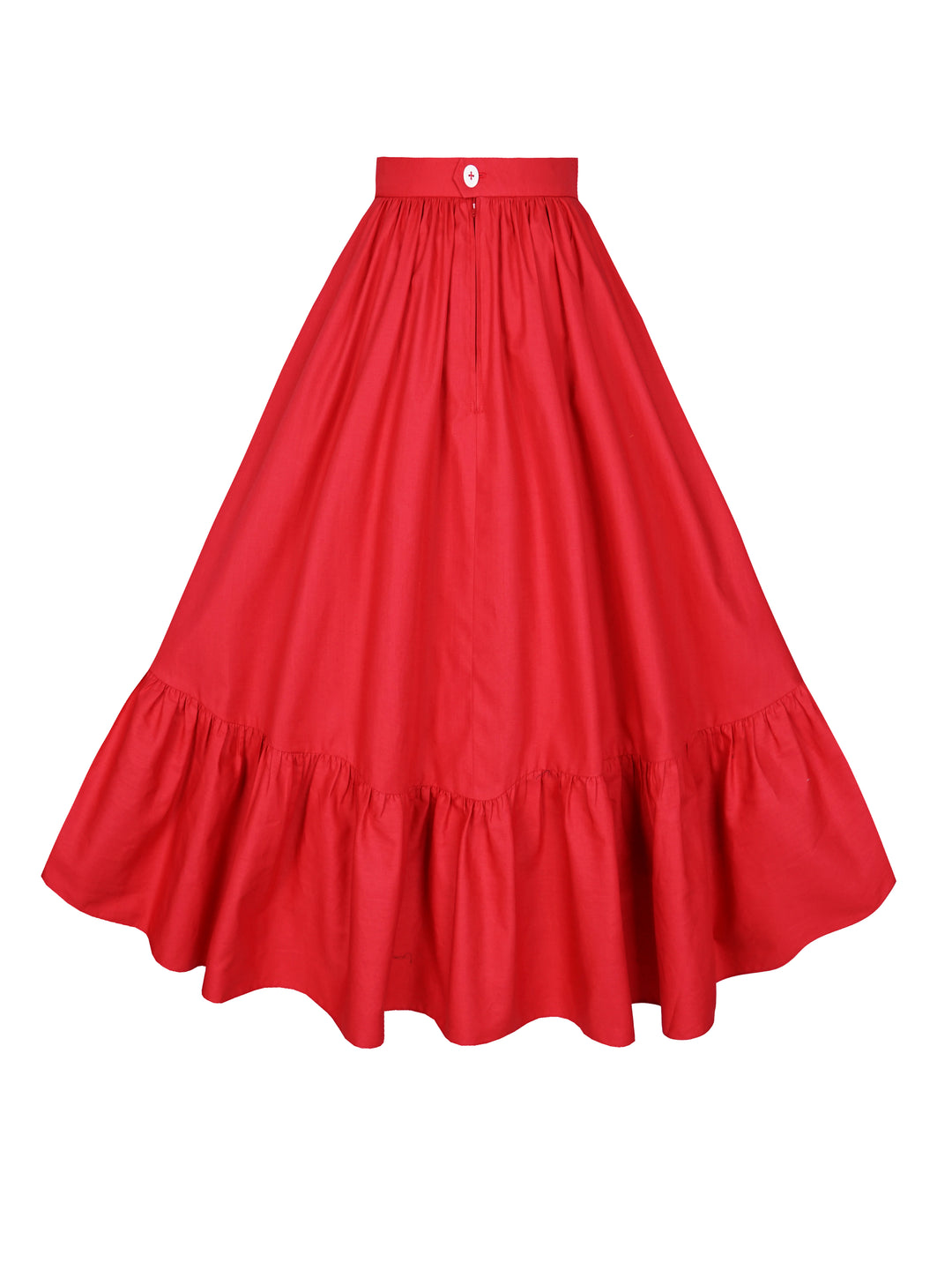 MTO - Rosita Skirt in Cardinal Red Cotton