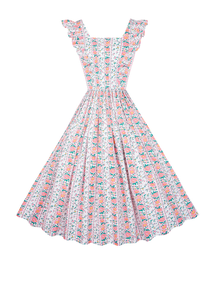 MTO - Lorraine Dress in Pink "Country Cottage Floral"