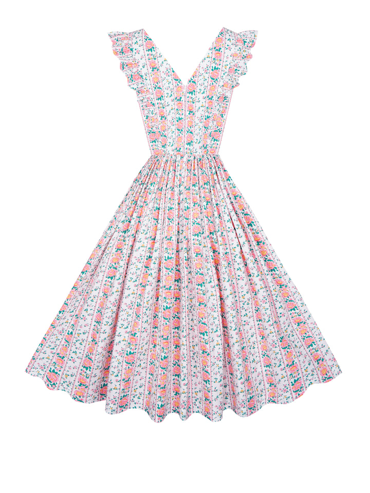 MTO - Lorraine Dress in Pink "Country Cottage Floral"