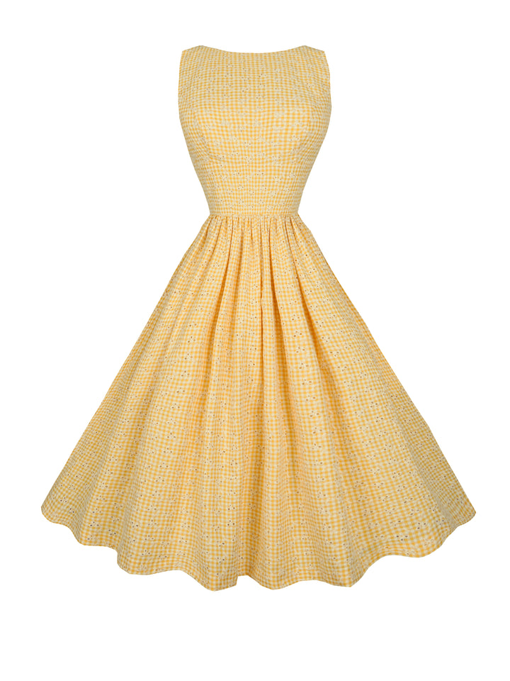 MTO - Madeline Dress Yellow “Country Garden Gingham”