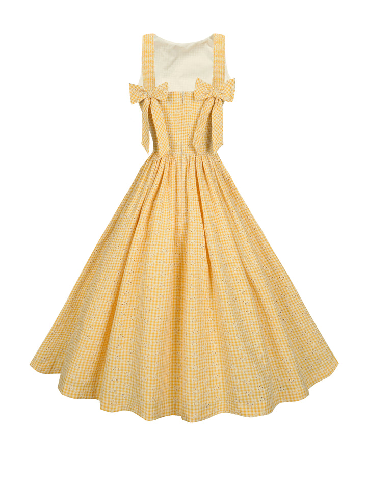 MTO - Madeline Dress Yellow “Country Garden Gingham”