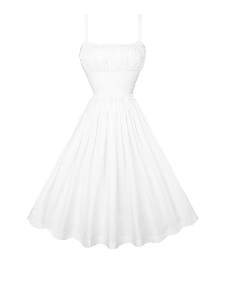 MTO - Robe Grace en coton blanc