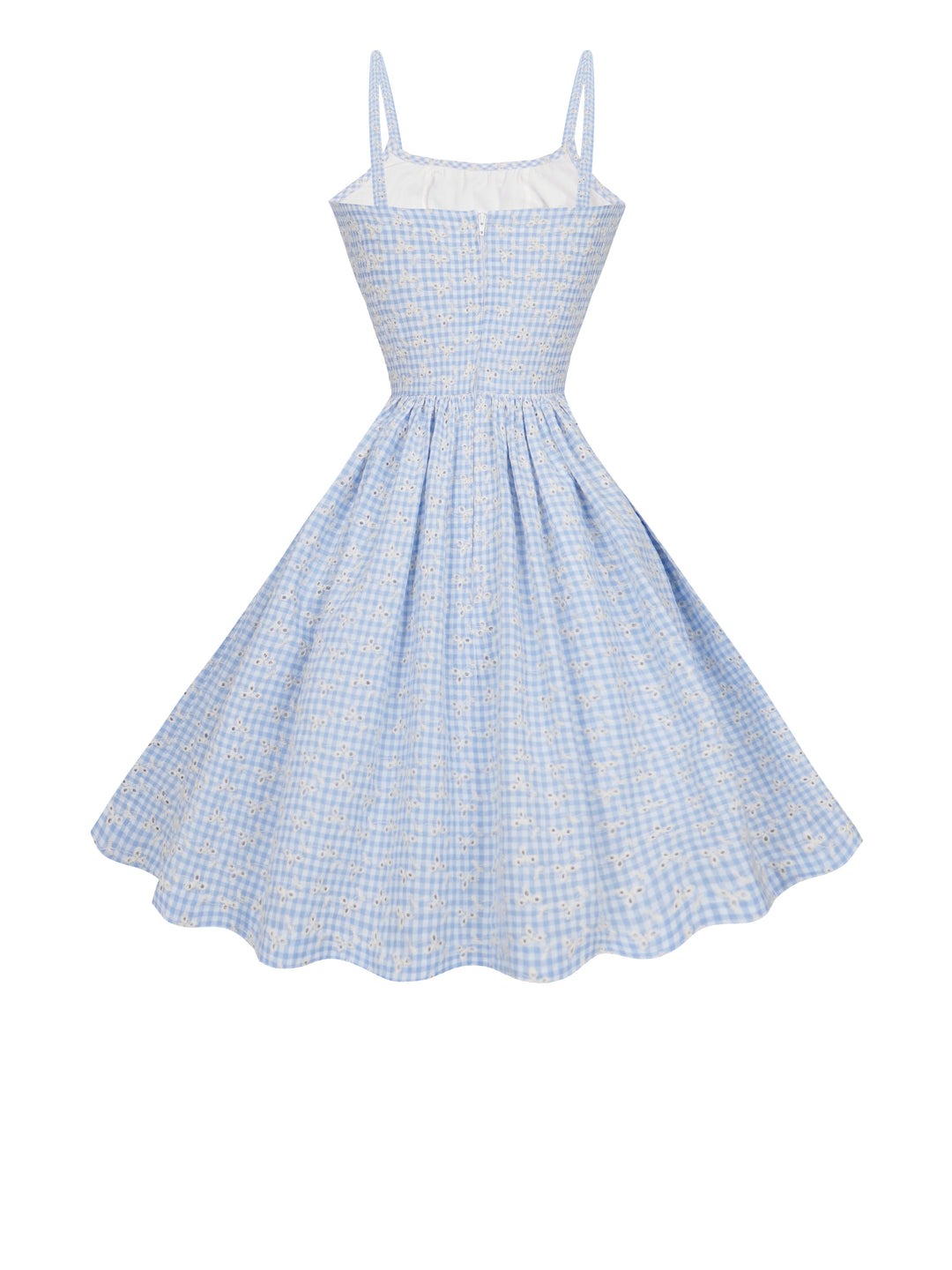 MTO - Grace Dress Blue "Country Garden Gingham