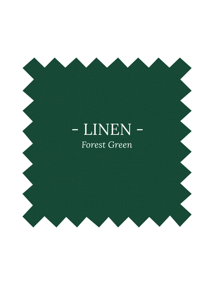 Fabric in Forest Green Linen - By the Yard