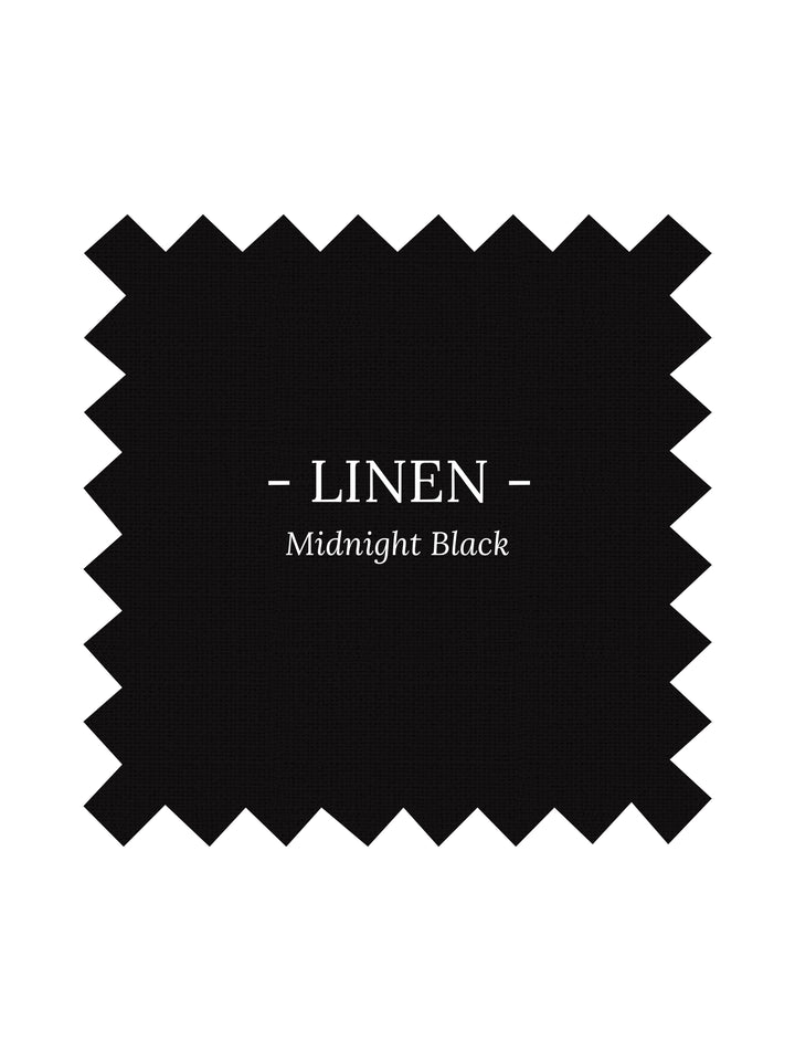 Fabric in Midnight Black Linen - By the Yard