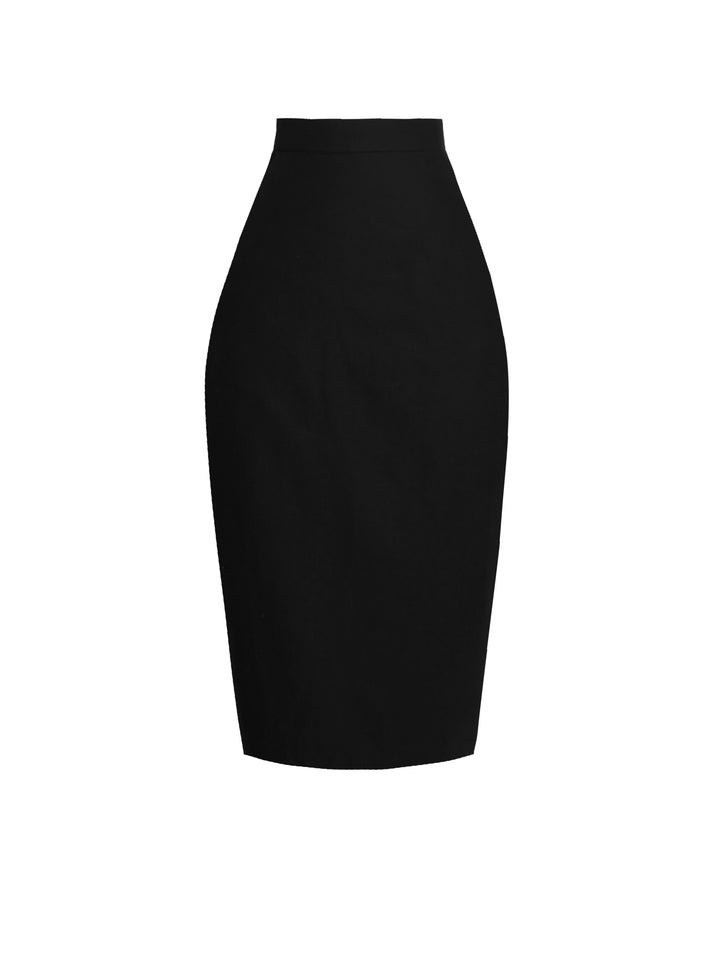 Denham Solid Cotton Skirt